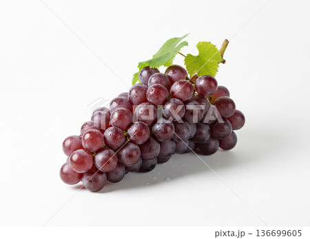 bunch of fresh red grapes 136699605