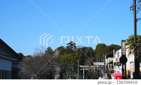 城下町から見える国宝 犬山城 城下町から見える国宝 犬山城 136700410
