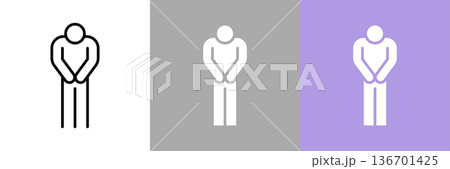 謝罪のシンプルなベクターアイコン 136701425