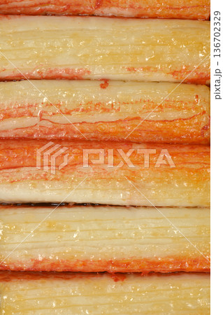 Baked Surimi Crab Sticks Texture Baked Surimi Crab Sticks Texture 136702329