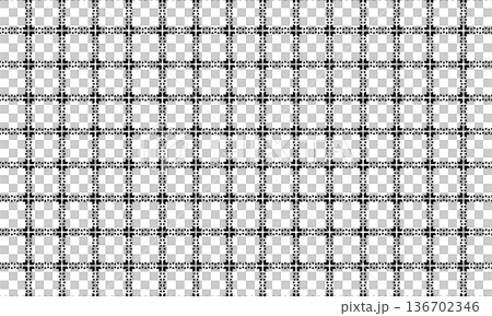 A zigzag square grid pattern surrounded by triangular lines 136702346