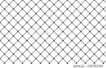 三角のラインでできたトライバルなひし形のグリッド 三角のラインでできたトライバルなひし形のグリッド 136702347