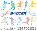 サッカーアイコンセット 136702831