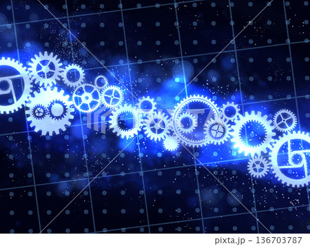 宇宙スチームパンク背景 136703787