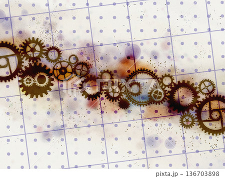 宇宙スチームパンク背景 136703898