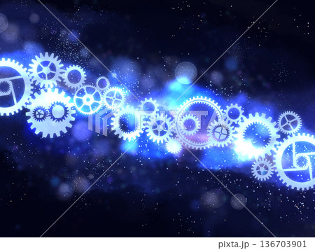 宇宙スチームパンク背景 136703901