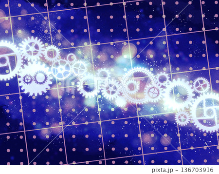 宇宙スチームパンク背景 136703916