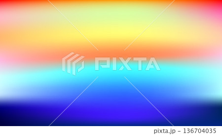 Vibrant Abstract Liquid Neon Gradient Background with Smooth Color Transitions.  Vibrant Gradient Horizon. Modern Mesh Template for Design Concepts, Wallpapers, Presentations, Posters, Prints and Web. 136704035