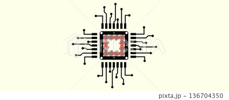 Ukrainian moderm technology background for science and business theme 136704350