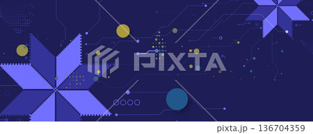 Ukrainian moderm technology background for science and business theme 136704359