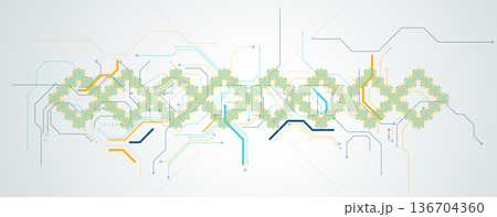 Ukrainian moderm technology background for science and business theme 136704360