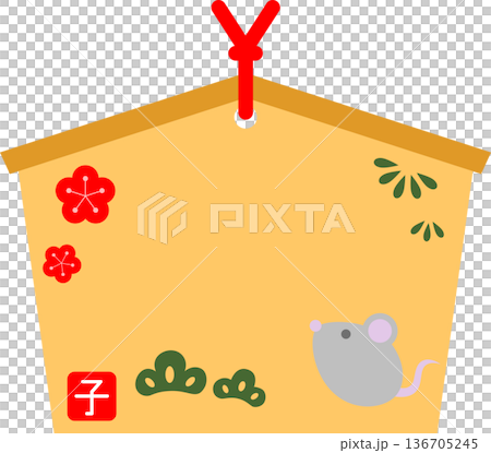 Ema icon with a rat on it Ema icon with a rat on it 136705245