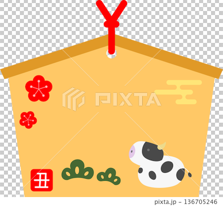 Ema icon with a cow on it 136705246