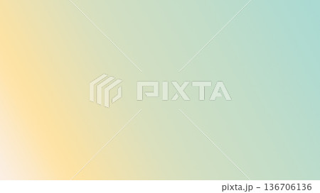 爽やかなイエローとグリーンのパステル抽象グラデーション背景 136706136