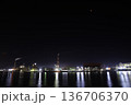 コンビナート　輝く海と夜景　sdgs 136706370