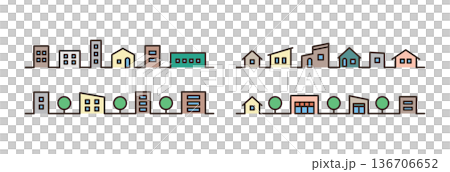 Simple cityscape illustration Simple cityscape illustration 136706652