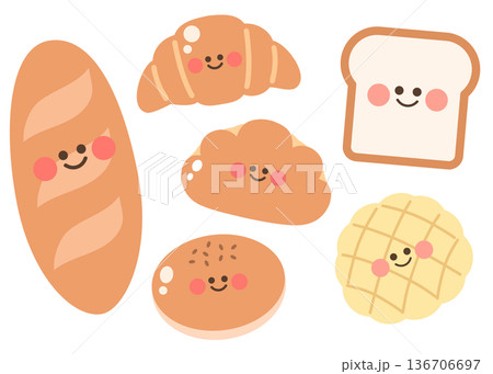 かわいいパンたち 136706697