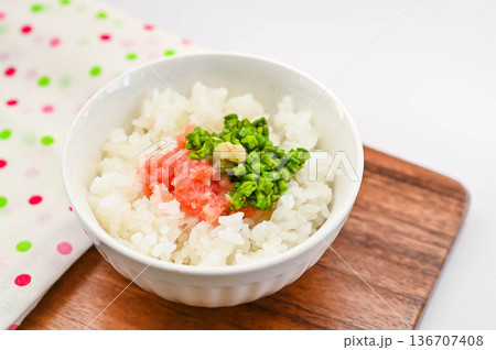 サボテンの山形だし風と明太子のせご飯 136707408