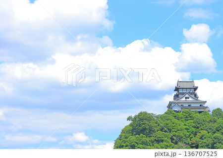 愛知県犬山市、国宝犬山城の風景 愛知県犬山市、国宝犬山城の風景 136707525