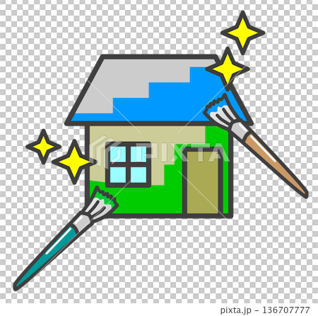 房屋外牆重新粉刷翻新的示意圖 房屋外牆重新粉刷翻新的示意圖 136707777