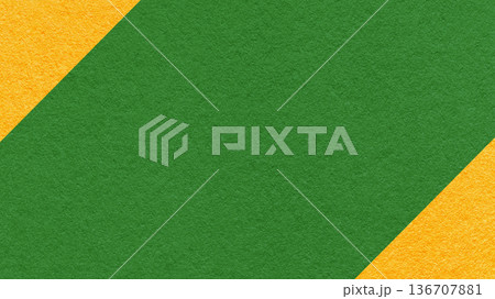 Green paper texture background with yellow corners and copy space for banner presentation template 136707881