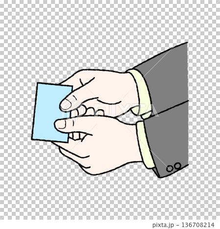 名刺交換するビジネスマン 名刺交換するビジネスマン 136708214