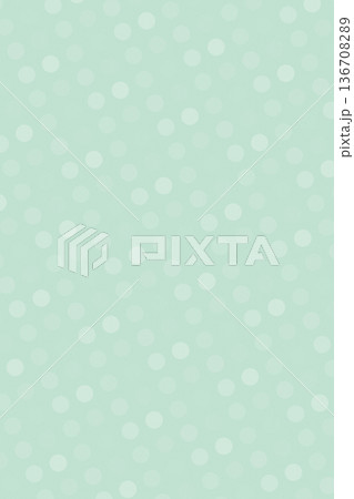 使いやすいニュアンスカラーのやわらかドット背景ミントグリーン縦用 136708289