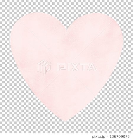 Pink light heart in delicate colors. Large highlighted element for Valentine's Day in a flat style. Watercolor, pastel. For printing, prints, products Pink light heart in delicate colors. Large highlighted element for Valentine's Day in a flat style. Watercolor, pastel. For printing, prints, products 136709073