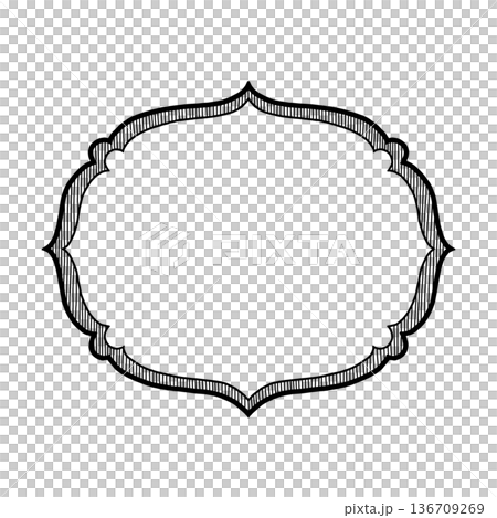 フレームの線画イラスト 136709269