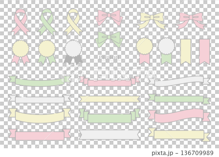 粉紅彩色斷線絲帶材質套裝 粉紅彩色斷線絲帶材質套裝 136709989