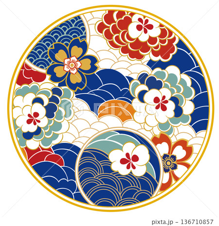 友禅丸紋 136710857