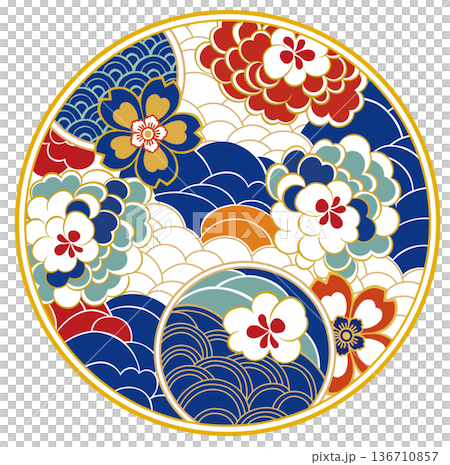 友禅丸紋 136710857