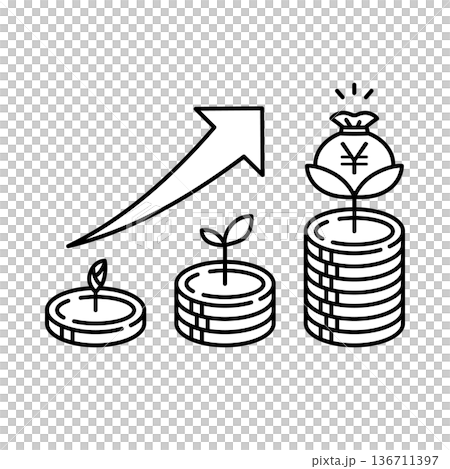 Simple and cute money investment material Simple and cute money investment material 136711397