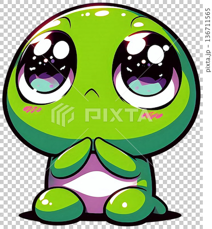 A frog with big watery eyes begging gently A frog with big watery eyes begging gently 136711565