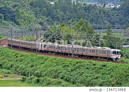 東海道本線 菊川-金谷 JR東海 313系 T6編成(静岡) 東海道本線 菊川-金谷 JR東海 313系 T6編成(静岡) 136711668