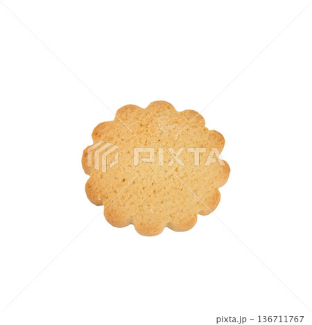 Yellow Cookie on an Isolated Background Yellow Cookie on an Isolated Background 136711767