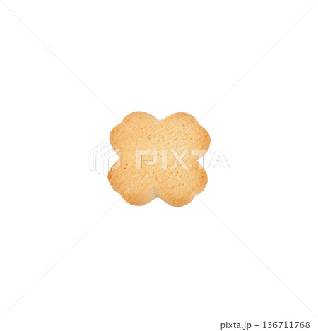 Yellow Cookie on an Isolated Background Yellow Cookie on an Isolated Background 136711768
