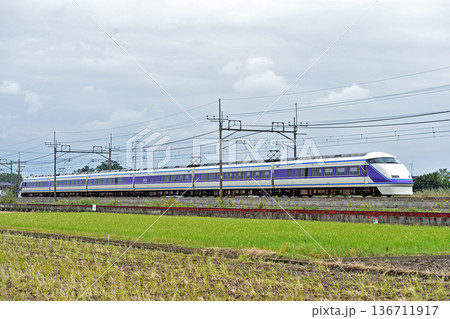 東北本線　東鷲宮－栗橋　東武　100系　107編成　スペーシア 136711917