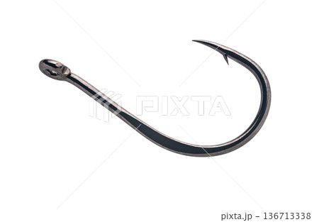 Fishing tackle, hook close-up Fishing tackle, hook close-up 136713338