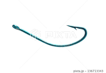 Fishing tackle, hook close-up Fishing tackle, hook close-up 136713343