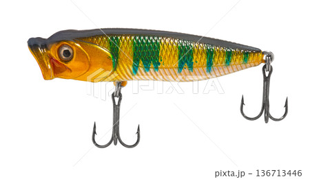 Fishing tackle, wobbler close-up Fishing tackle, wobbler close-up 136713446