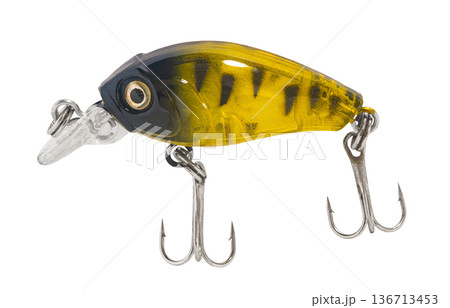 Fishing tackle, wobbler close-up 136713453