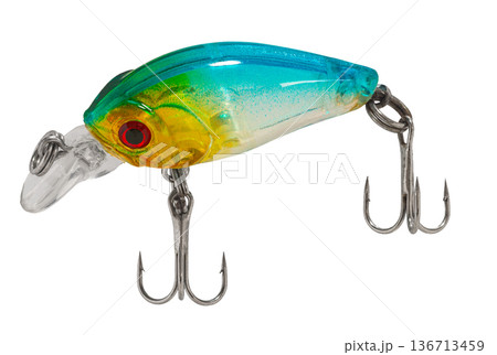 Fishing tackle, wobbler close-up Fishing tackle, wobbler close-up 136713459