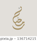 Ramadan Kareem Arabic Calligraphy Design Template 136714215