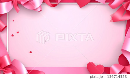 シンプルリボンのフレーム13 136714528