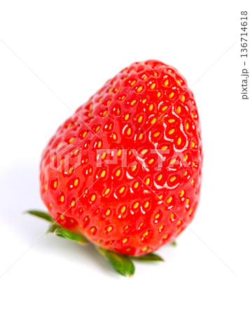 Ripe strawberries isolated on a white background, fruit Ripe strawberries isolated on a white background, fruit 136714618