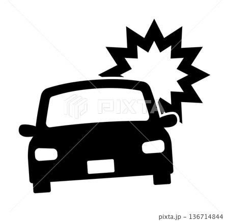 ぶつかる車 136714844