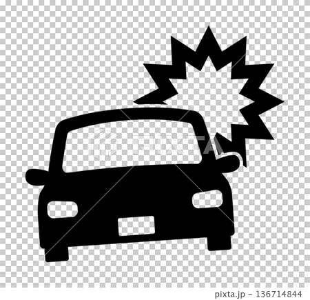 ぶつかる車 136714844