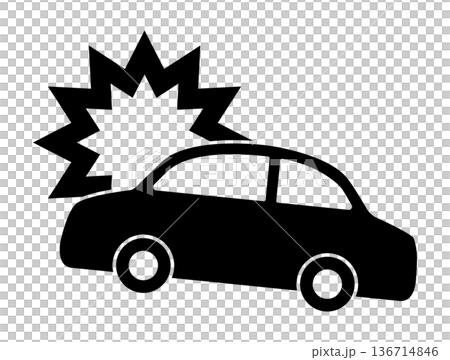 相撞的汽車 136714846