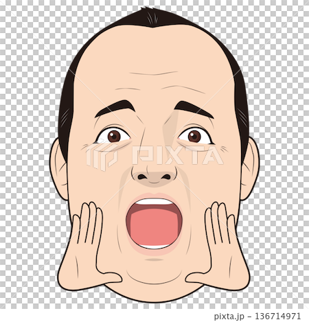 Cheerful Uncle Face Cheerful Uncle Face 136714971